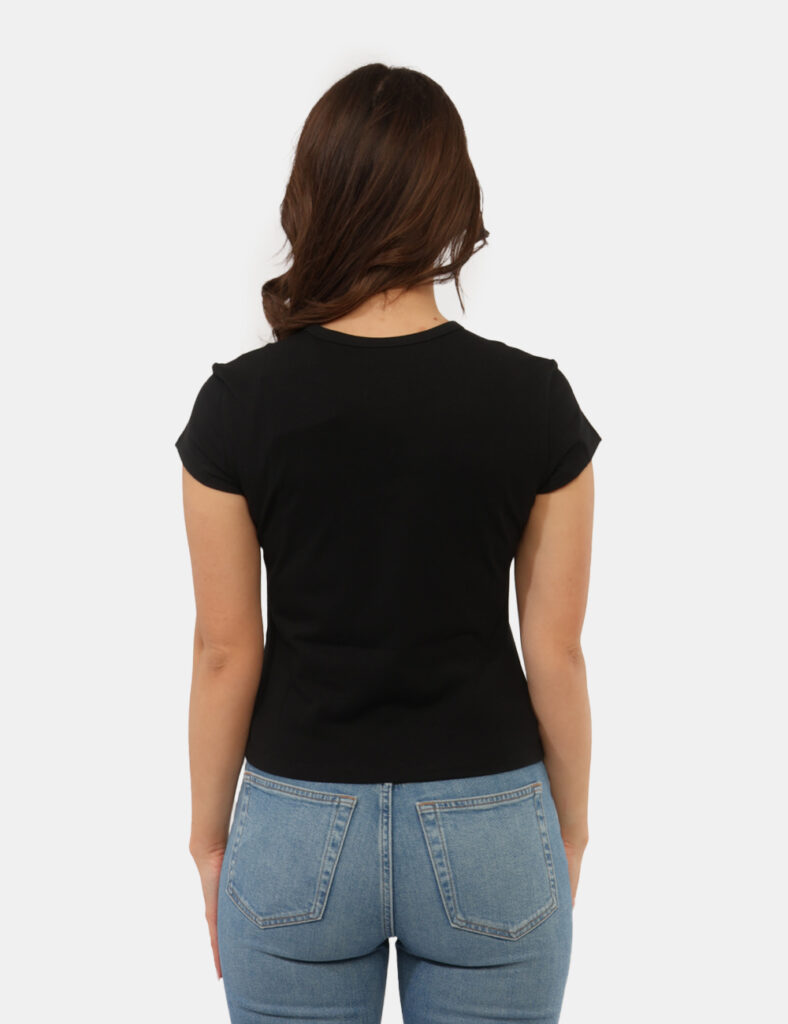 Abbigliamento donna scontato - T-shirt Calvin Klein Nera