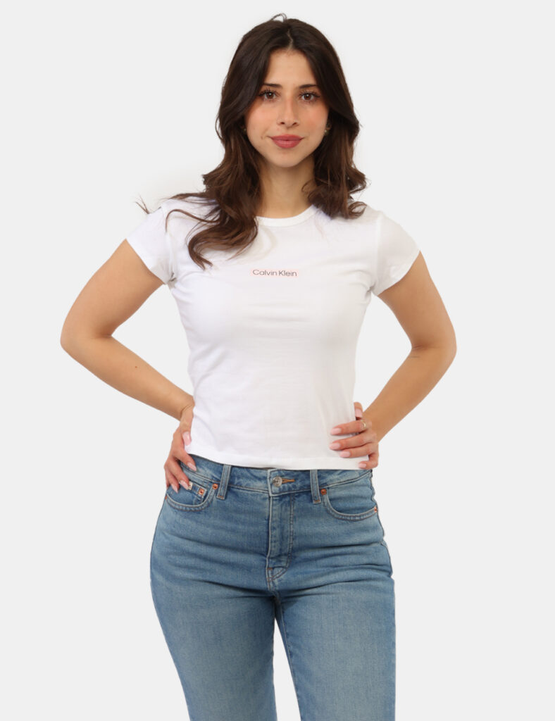 Abbigliamento donna scontato - T-shirt Calvin Klein Bianca