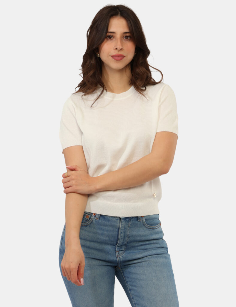 Abbigliamento donna scontato - Maglia Yes Zee Bianca