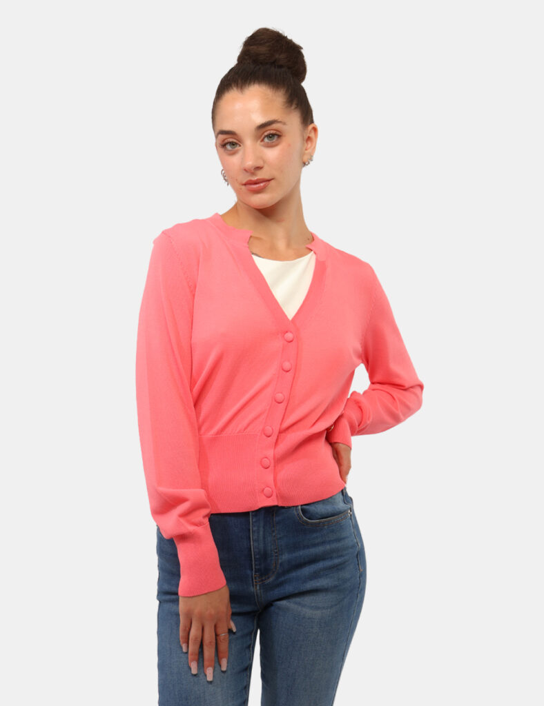 Abbigliamento donna scontato - Cardigan Yes Zee Rosa