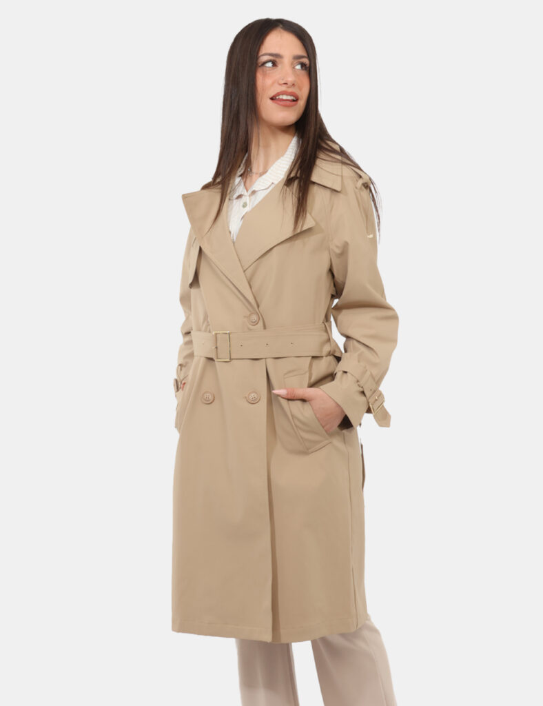 Abbigliamento donna scontato - Trench Yes Zee Beige