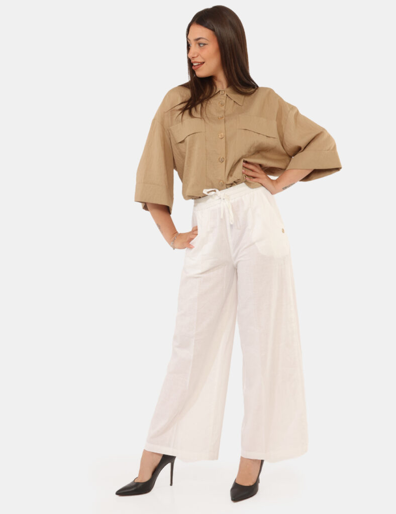 Abbigliamento donna scontato - Pantaloni Yes Zee Bianco