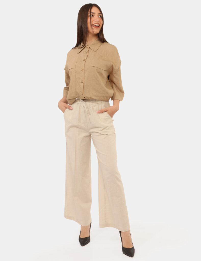 Abbigliamento donna scontato - Pantaloni Yes Zee Beige