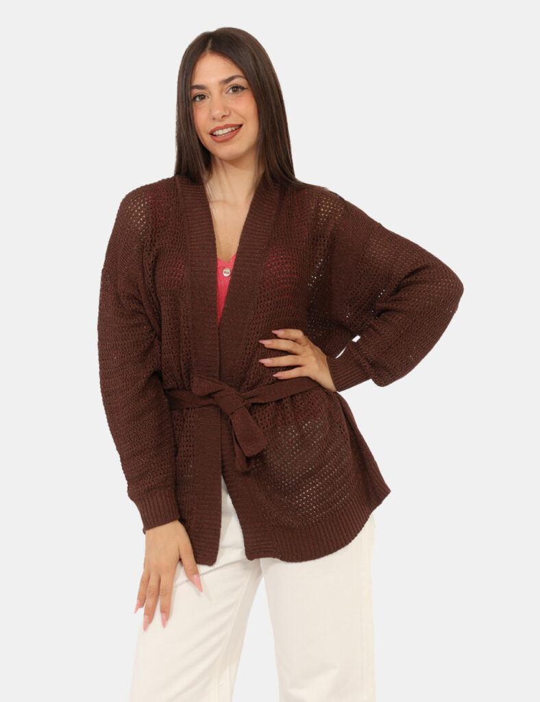 Abbigliamento donna scontato - Cardigan Rue De Clerie Marrone