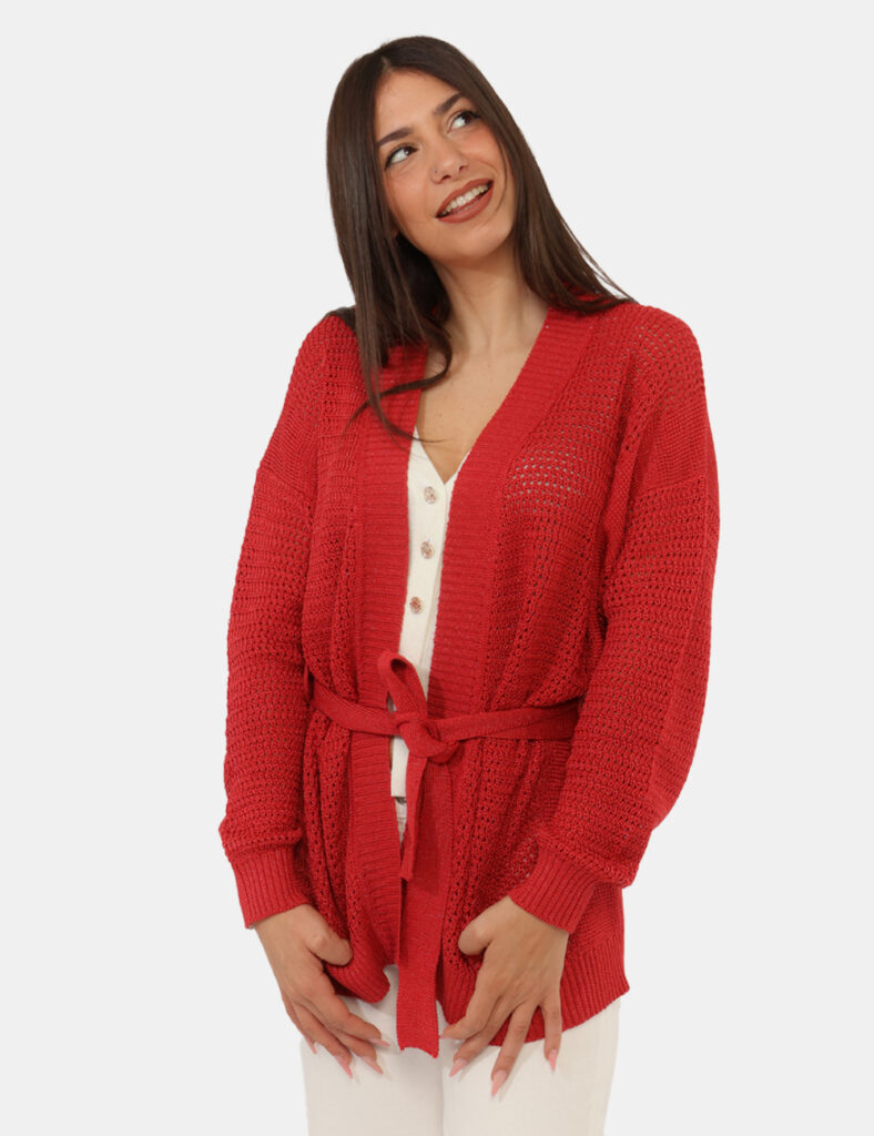 Abbigliamento donna scontato - Cardigan Rue De Clerie Rosso