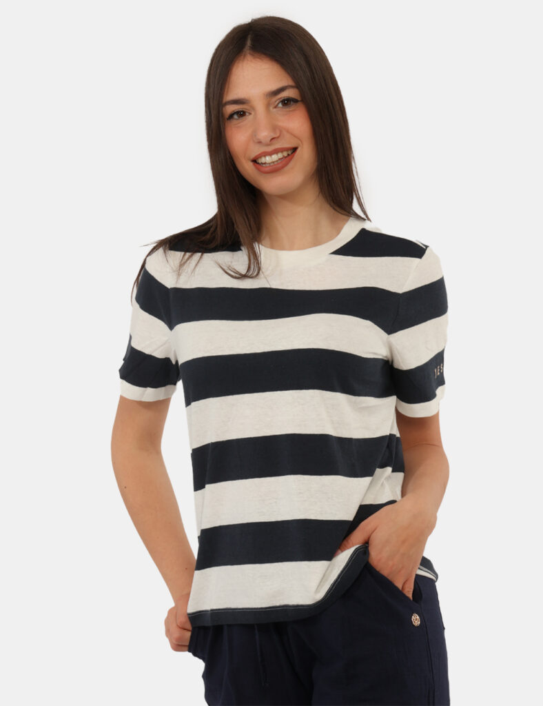 Abbigliamento donna scontato - T-shirt Yes Zee Blu