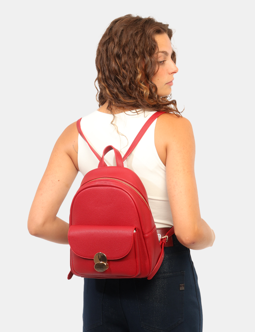 CV6AI-13082-W-CC_ROSSO_AI26_1 Zaino Gaudi Rosso - Zaino GAUDI Rosso da donna Lo Zaino GAUDI Rosso da donna è l'accessorio ideale per chi desidera unire fu