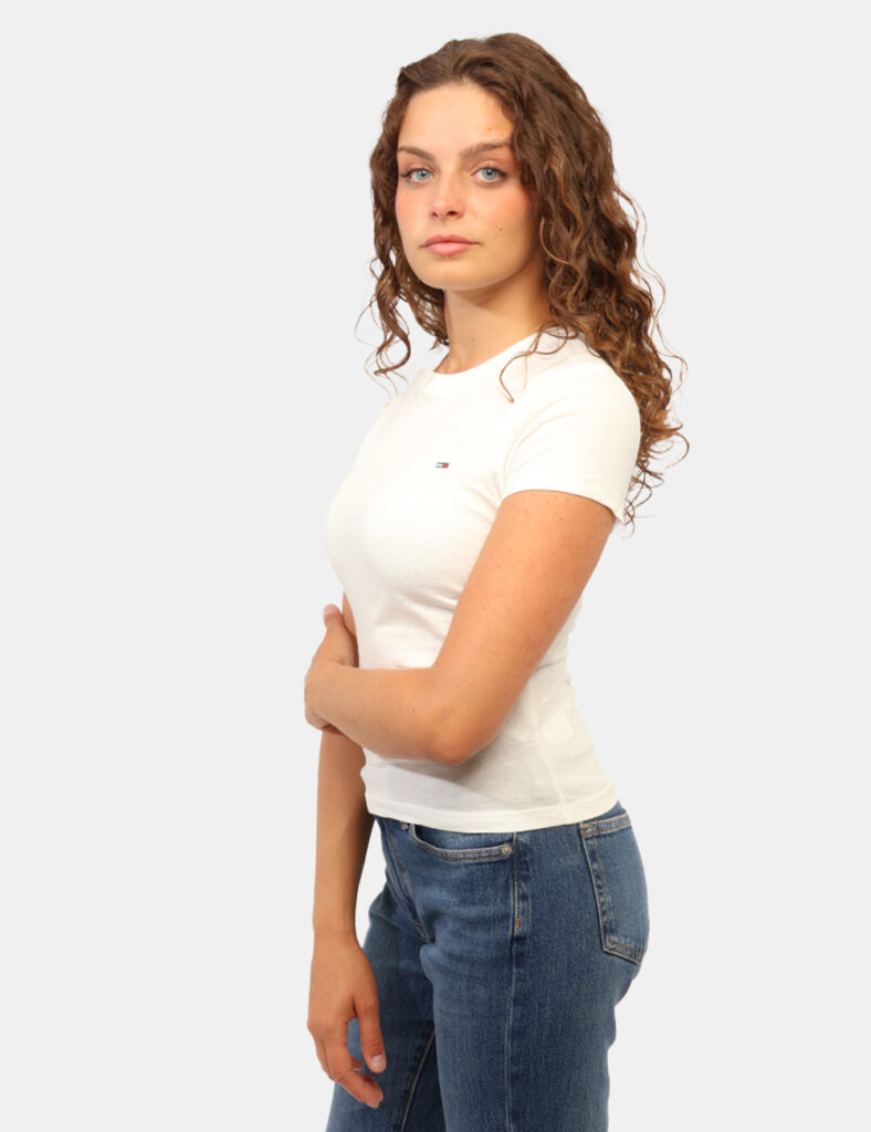 Abbigliamento donna scontato - T-shirt Tommy Hilfiger Bianca