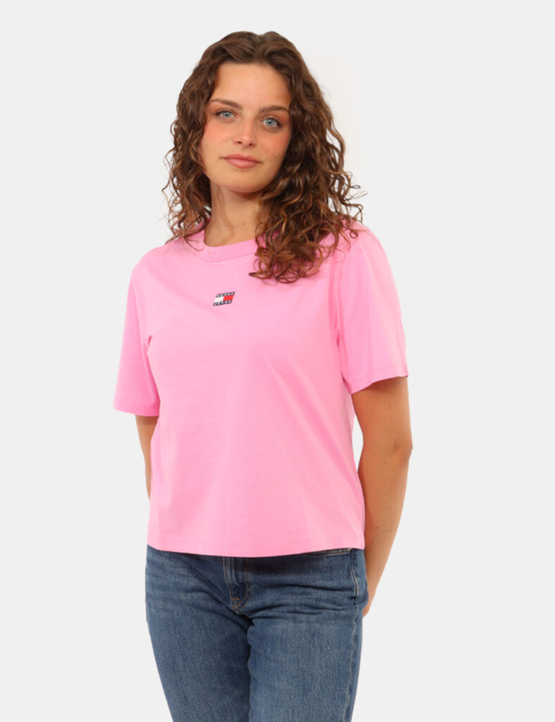Abbigliamento donna scontato - T-shirt Tommy Hilfiger Rosa