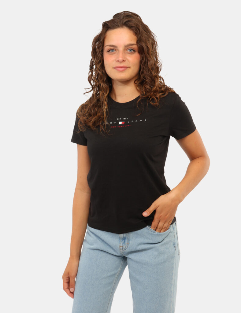 Abbigliamento donna scontato - T-shirt Tommy Hilfiger Nera
