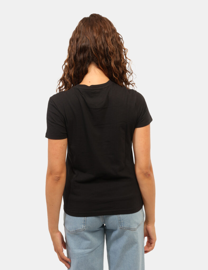 Abbigliamento donna scontato - T-shirt Tommy Hilfiger Nera