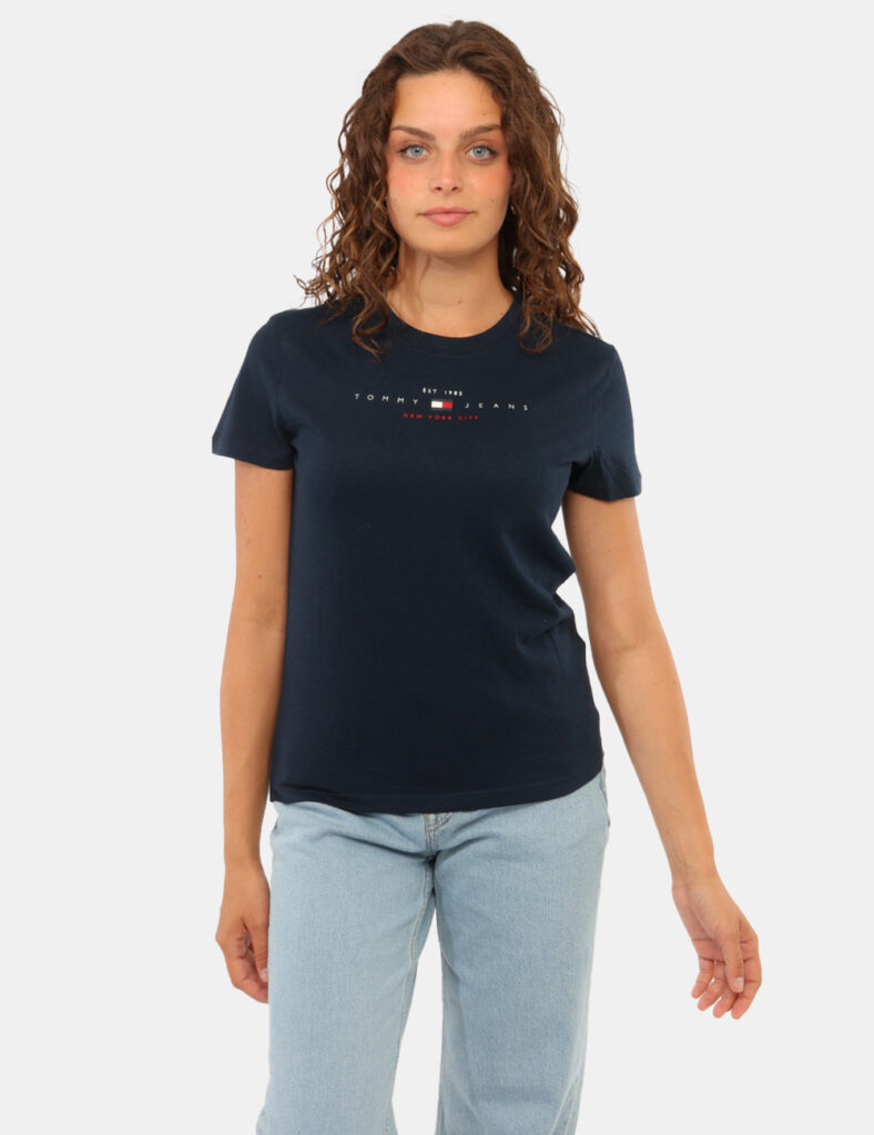 Abbigliamento donna scontato - T-shirt Tommy Hilfiger Blu