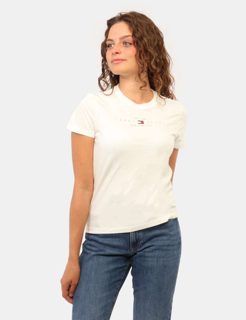 Abbigliamento donna scontato - T-shirt Tommy Hilfiger Bianca
