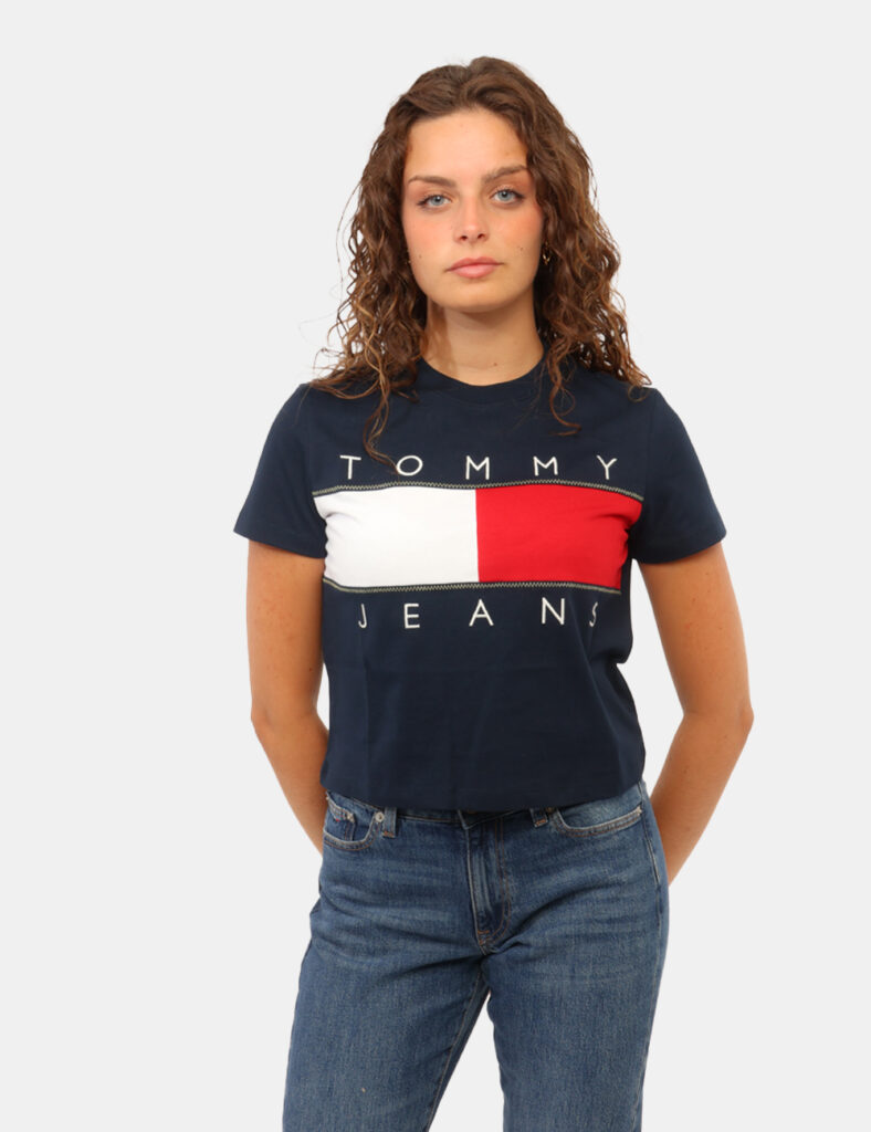 Abbigliamento donna scontato - T-shirt Tommy Hilfiger Blu