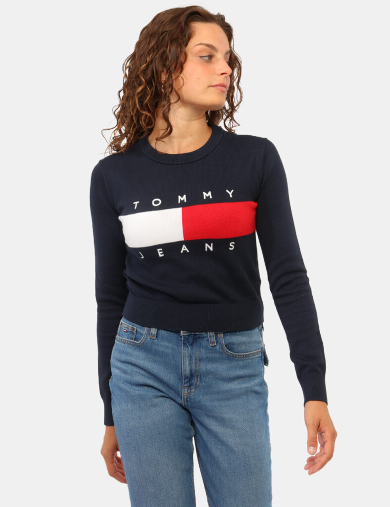 Abbigliamento donna scontato - Maglia Tommy Hilfiger Blu