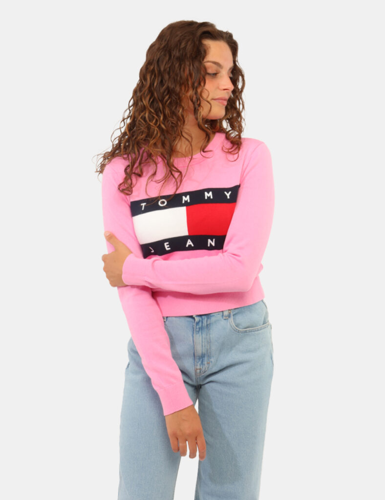 Abbigliamento donna scontato - Maglia Tommy Hilfiger Rosa