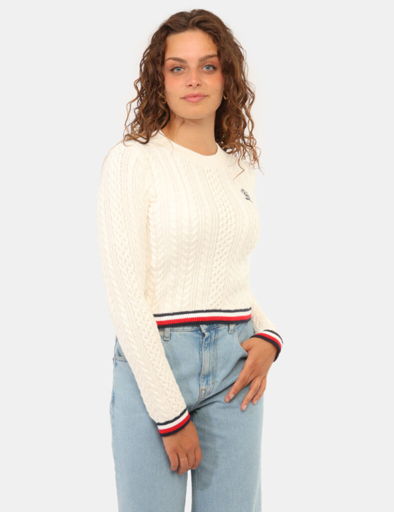 Abbigliamento donna scontato - Maglia Tommy Hilfiger Bianca