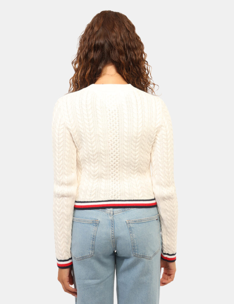 Abbigliamento donna scontato - Maglia Tommy Hilfiger Bianca
