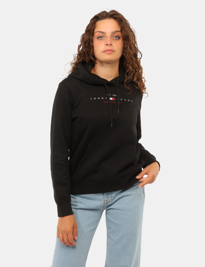 Abbigliamento donna scontato - Felpa Tommy Hilfiger Nera