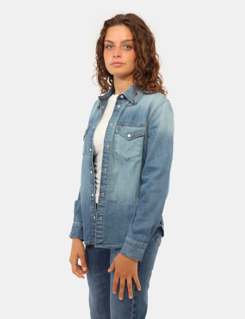 Abbigliamento donna scontato - Camicia Tommy Hilfiger Azzurra