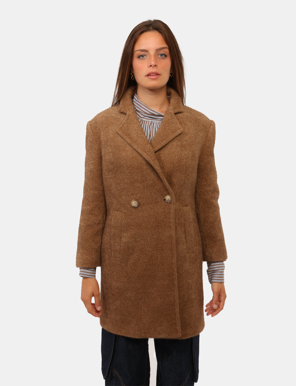 FY26WC1015-W45401-MCC_MARRONE_AI26_7 Cappotto Fracomina Marrone tg.S - Cappotto FRACOMINA MarroneIl Cappotto FRACOMINA Marrone è il capo ideale per affrontare la