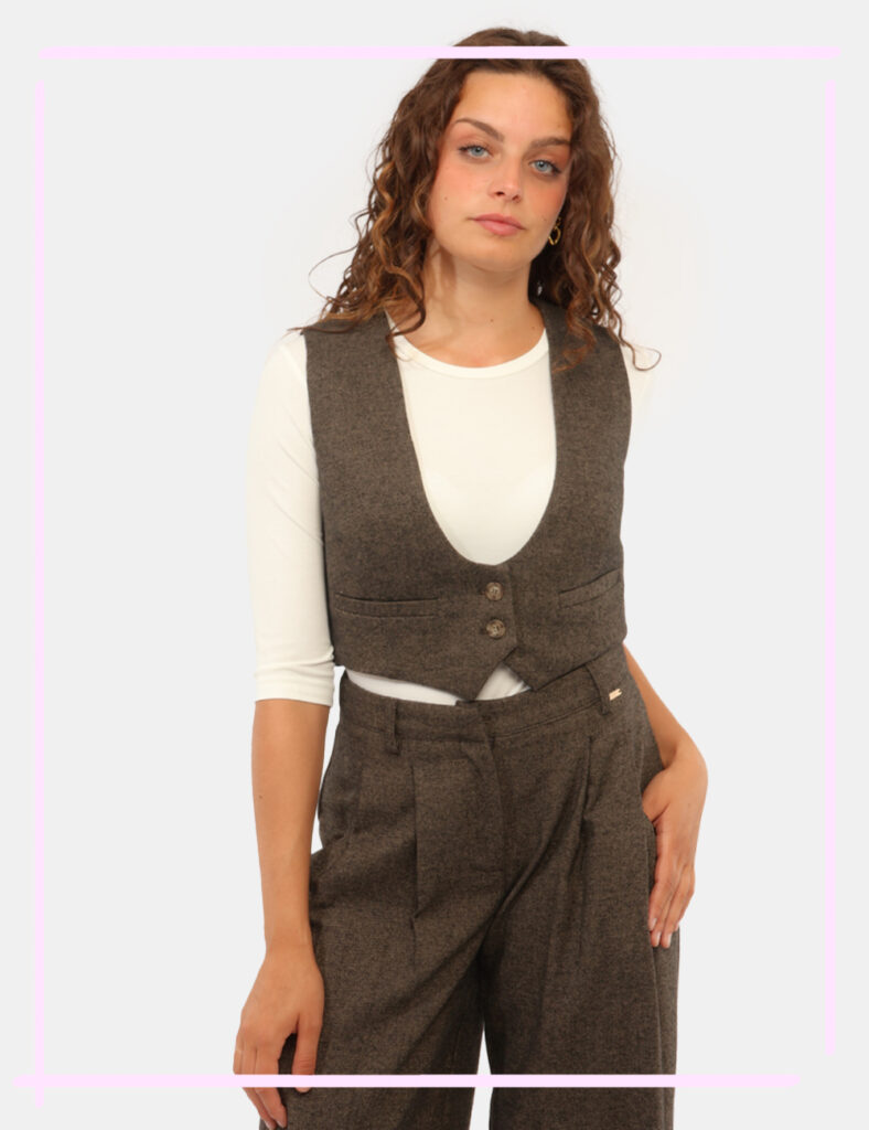 Abbigliamento donna scontato - Gilet Fracomina Marrone tg.S