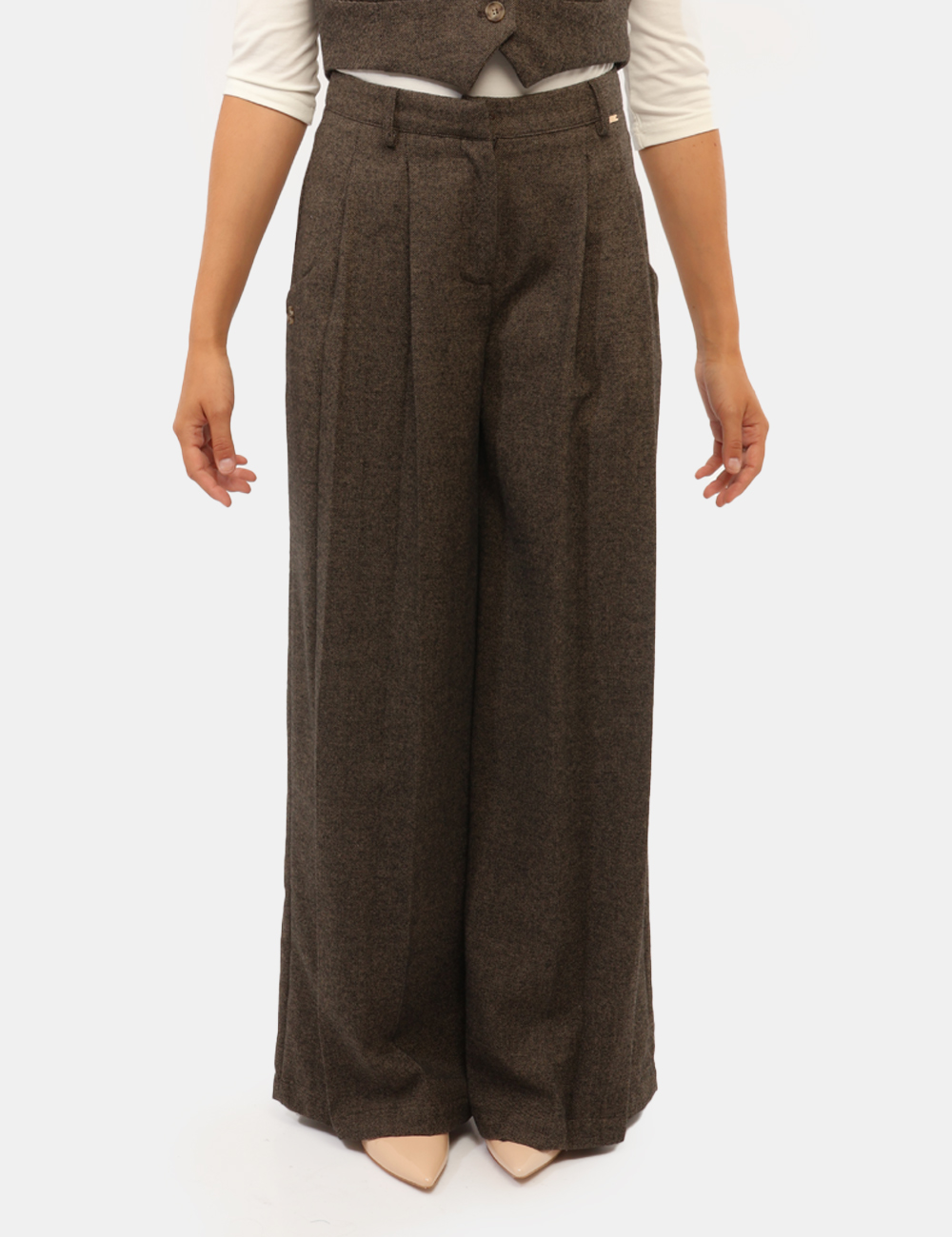 FZ26WV3002-W73601-MCC_MARRONE_AI26_6 Pantalone Fracomina Marrone tg.42 - Pantalone FRACOMINA MarroneIl Pantalone FRACOMINA Marrone è la scelta ideale per chi des