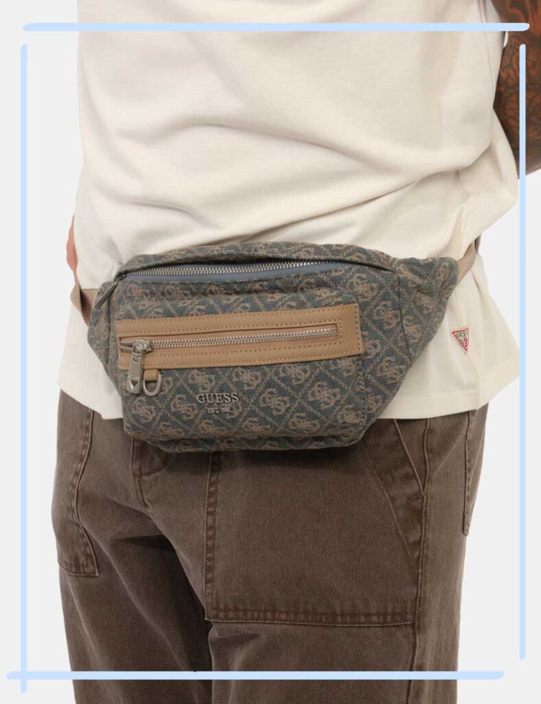 Accessori da uomo firmati - Marsupio Guess Azzurro