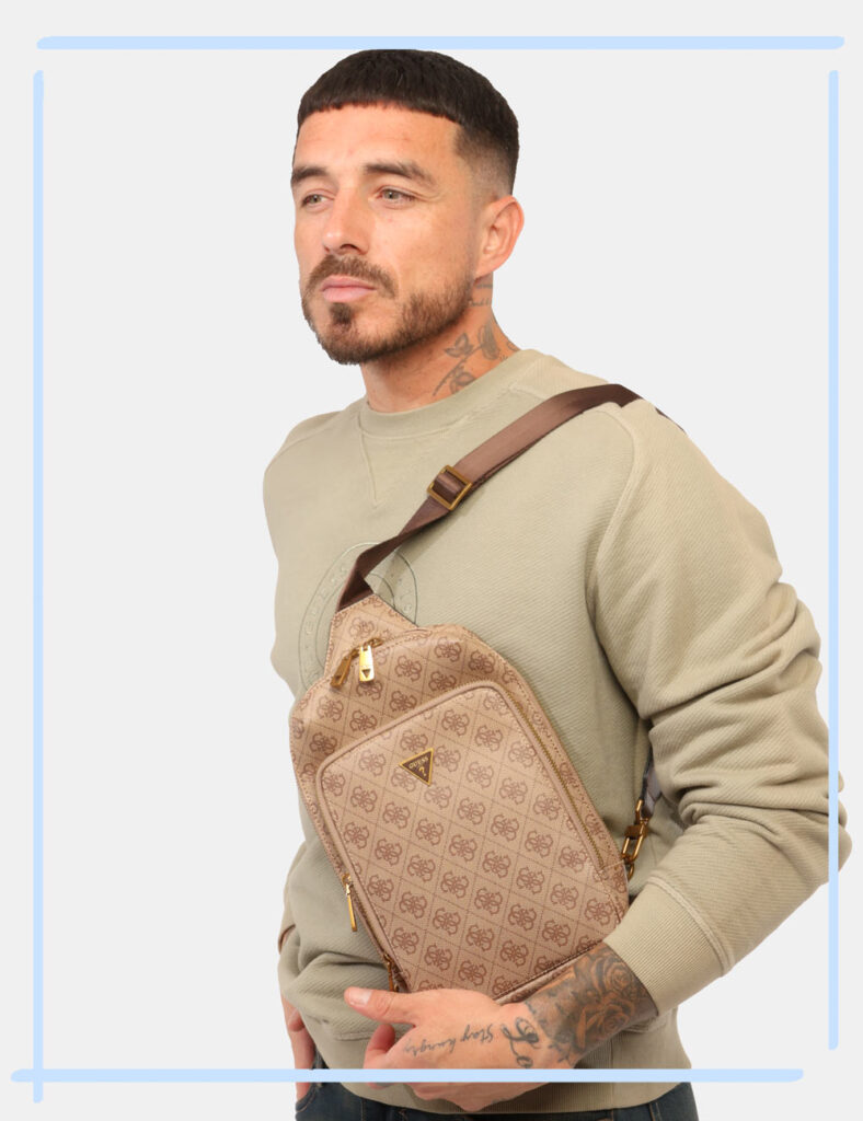 Accessori da uomo firmati - Tracolla Guess Marrone