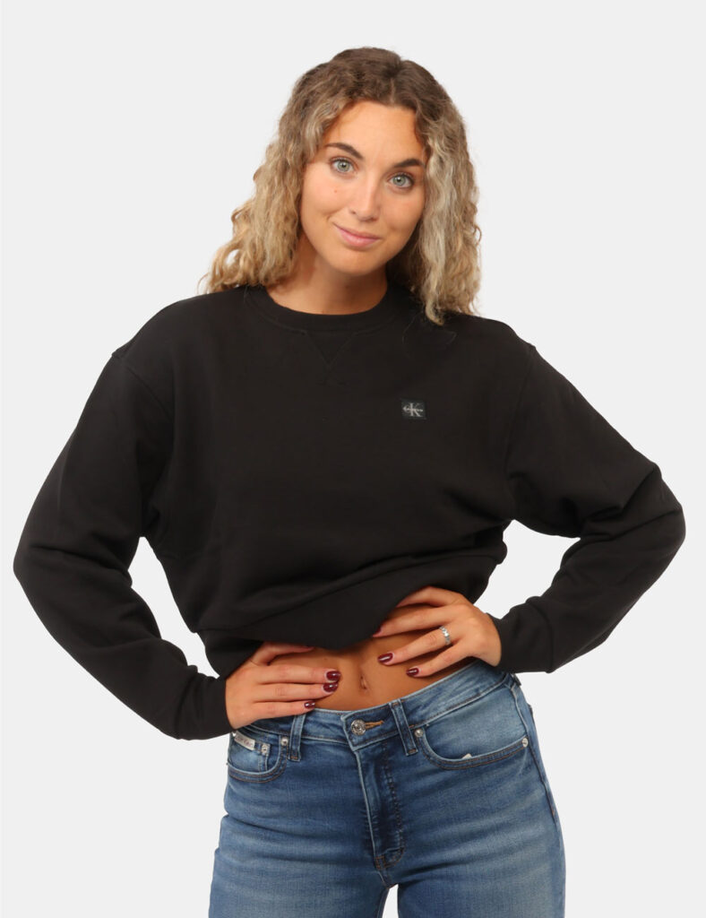 Abbigliamento donna scontato - Felpa Calvin Klein Nera