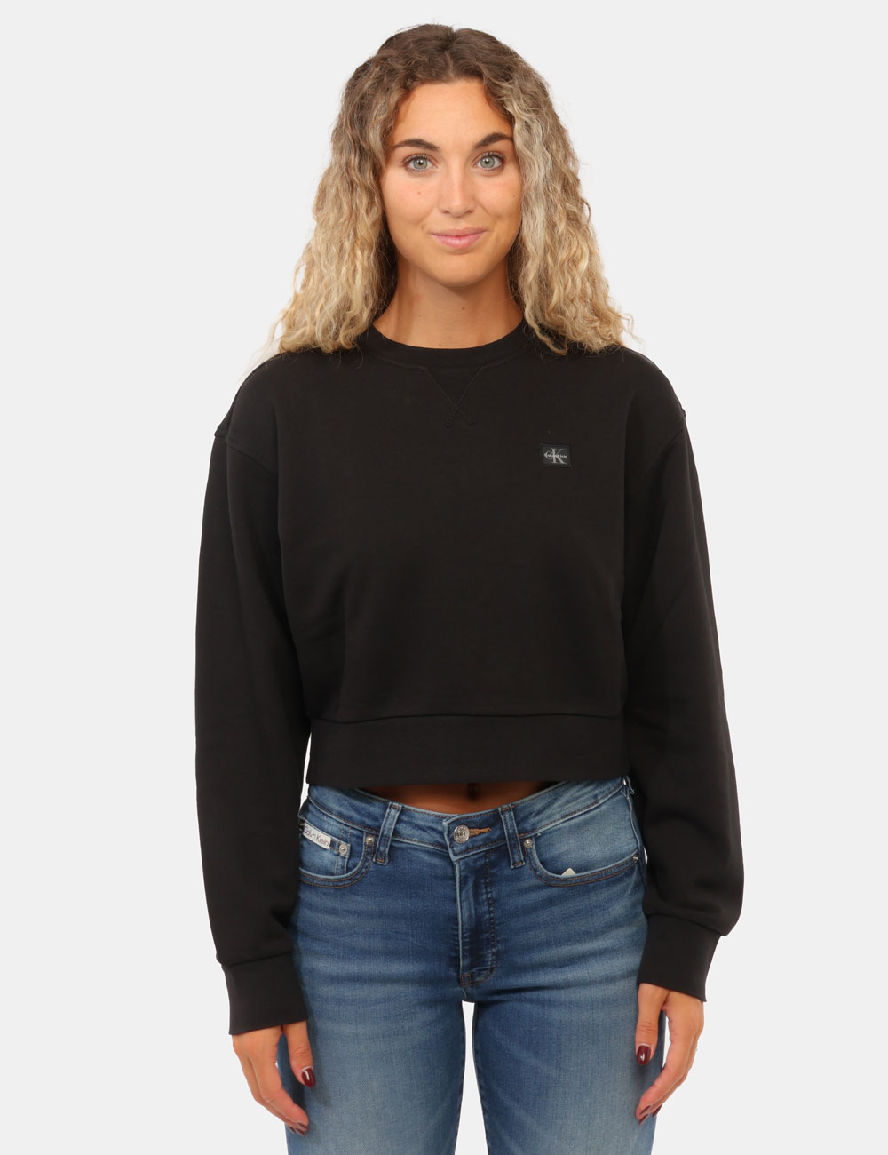 LV047C911G_UB1_AI26_6 Felpa Calvin Klein Nera - Felpa CALVIN KLEIN Nera da donna La Felpa CALVIN KLEIN Nera è il capo ideale per chi desidera unir