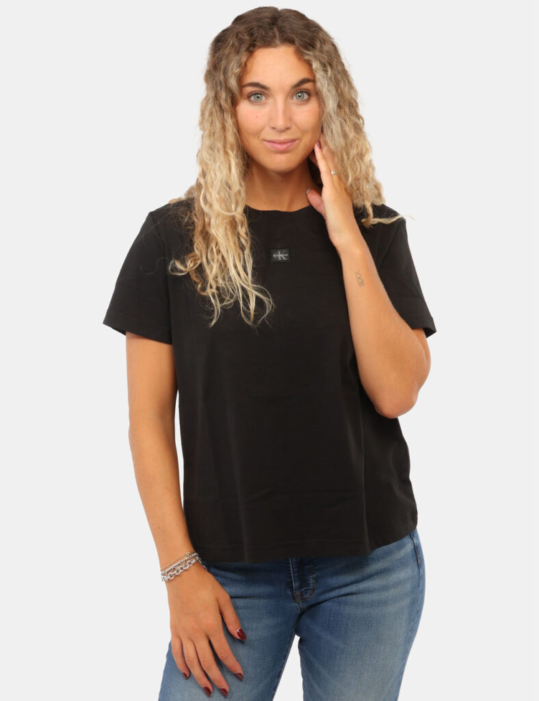 Abbigliamento donna scontato - T-shirt Calvin Klein Nera