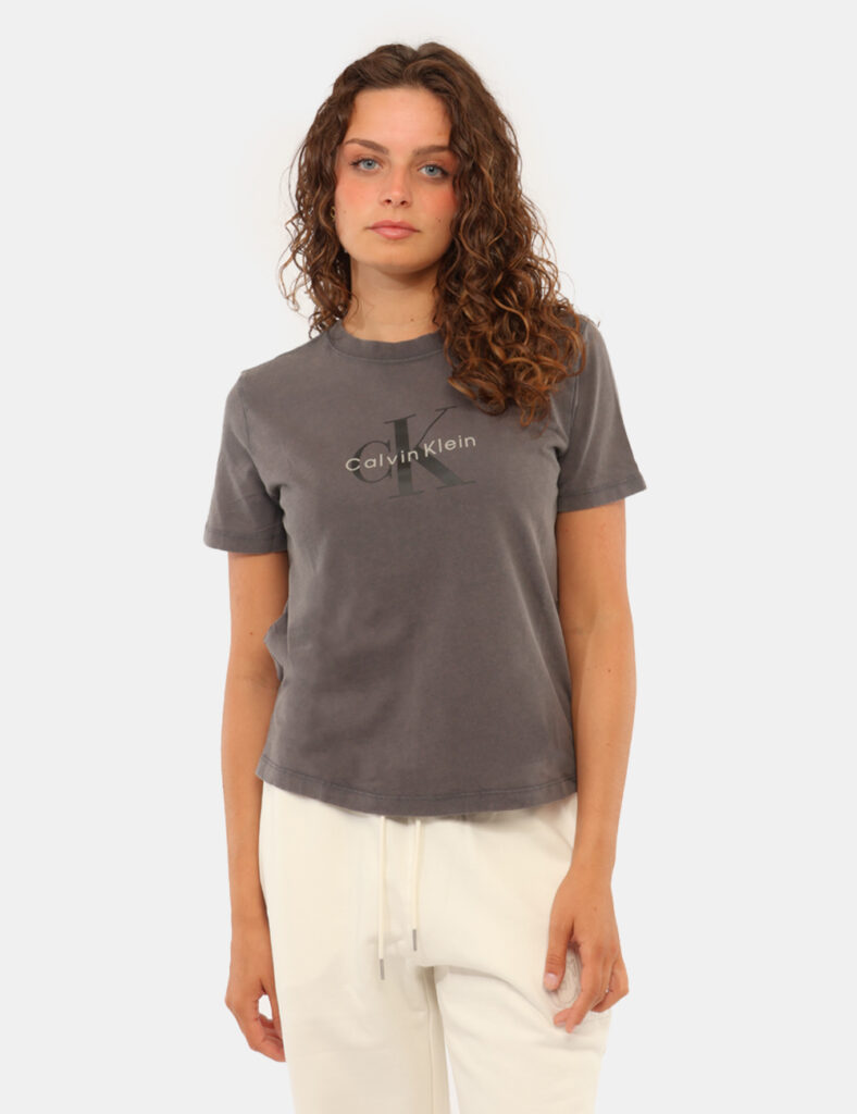 Abbigliamento donna scontato - T-shirt Calvin Klein Grigia