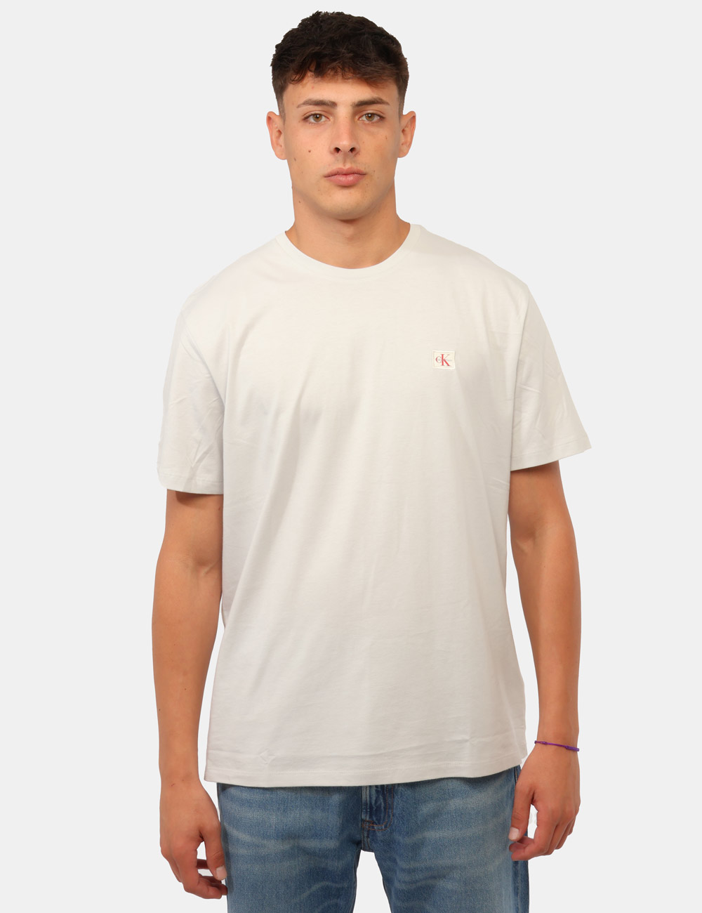 LV04RC272G_PSX_AI26_5 T-shirt Calvin Klein Grigia - T-shirt CALVIN KLEIN Grigia da uomoLa T-shirt CALVIN KLEIN Grigia è un capo indispensabile per