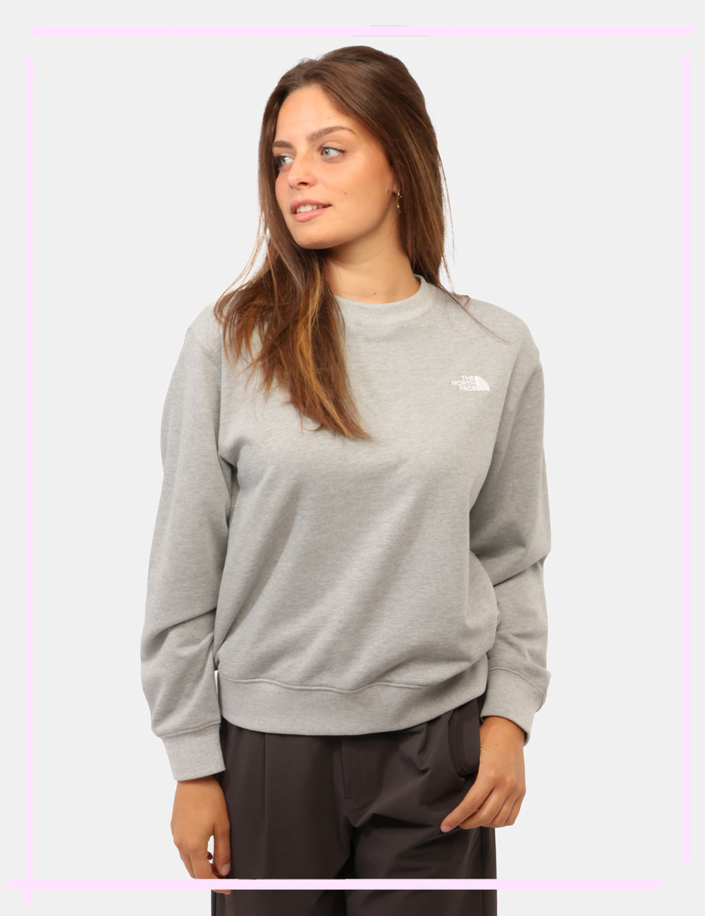 NF0A8FXDCQOS-V-CC_GRIGIO_AI26_1 Felpa The North Face Grigia tg.S - Felpa THE NORTH FACE Grigia da donna La Felpa THE NORTH FACE Grigia è il capo ideale per