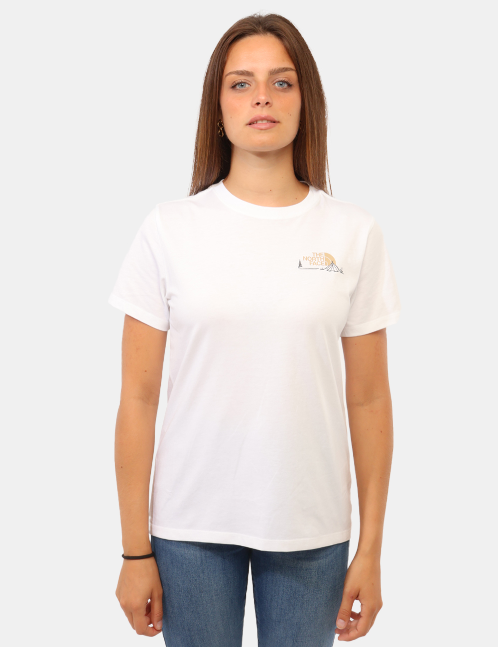 NF0A8JB7FN4S-V-CC_BIANCO_AI26_5 T-shirt The North Face Bianca tg.S - T-shirt THE NORTH FACE Bianca da donna La T-shirt THE NORTH FACE Bianca è il capo ideal