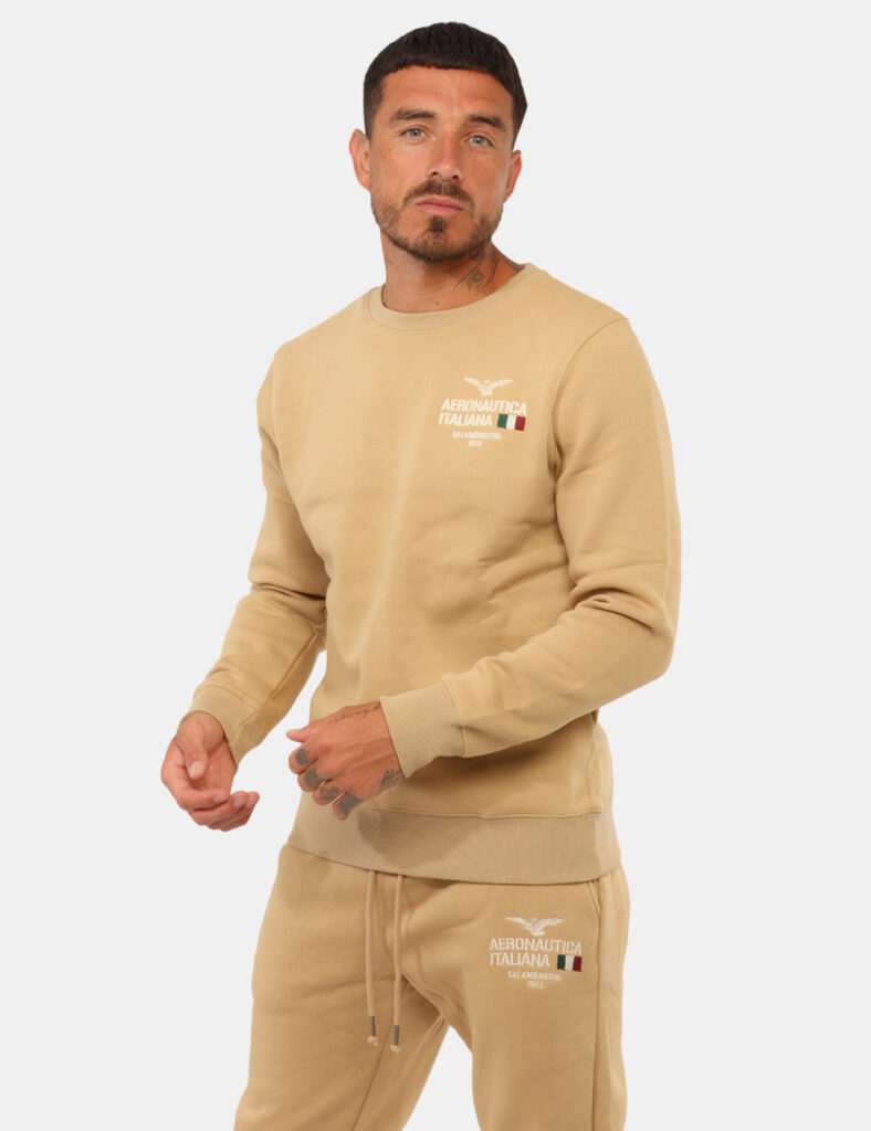 Felpa Aeronautica Italiana Beige