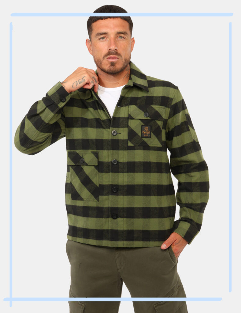 Outlet camicia da uomo scontata - Camicia Refrigiwear Verde tg.L