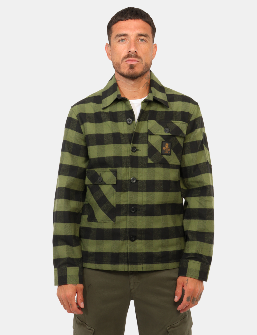 C17500-CT0512-M-CC_VERDE_AI26_7 Camicia Refrigiwear Verde tg.L - Camicia Refrigiwear Verde da uomoLa Camicia REFRIGIWEAR è un capo dal carattere casual e co