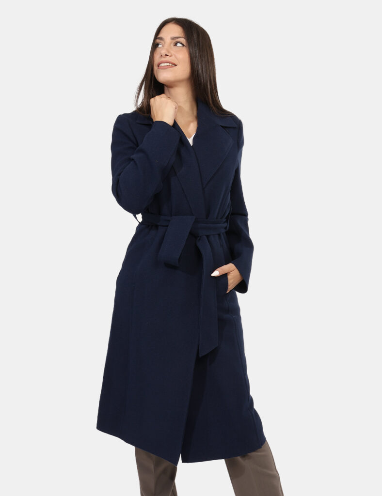 Cappotto Materica Blu