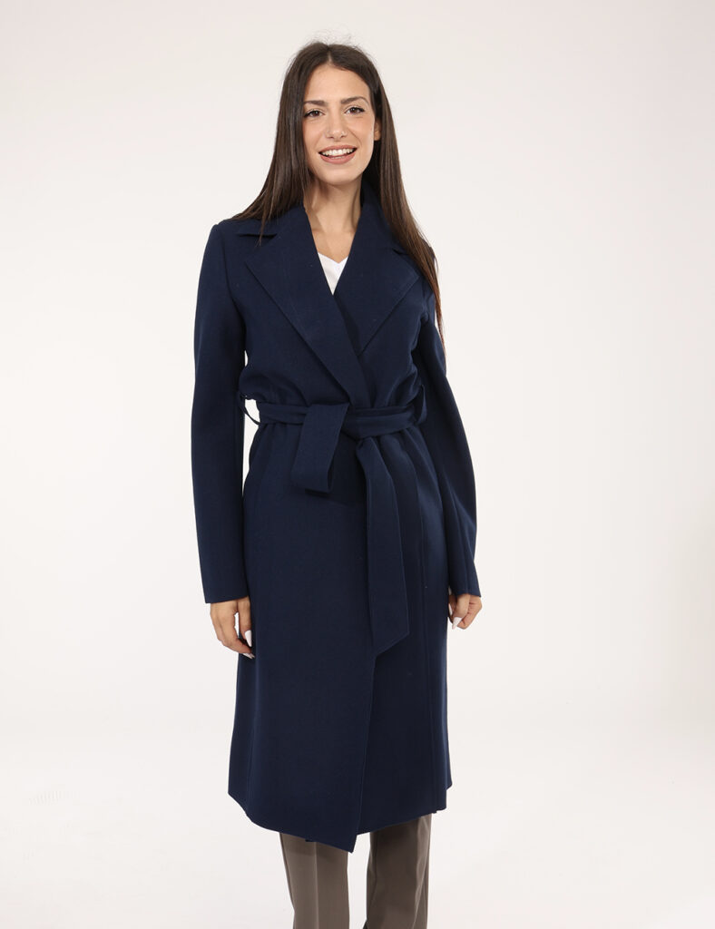 Cappotto Materica Blu