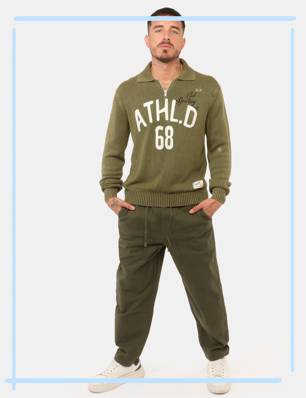 CPP46102-N-CC_VERDE_AI26_1 Pantalone Sun68 Verde tg.L - Pantalone SUN68 Verde da uomo Il Pantalone SUN68 Verde è la scelta perfetta per chi cerca un ca