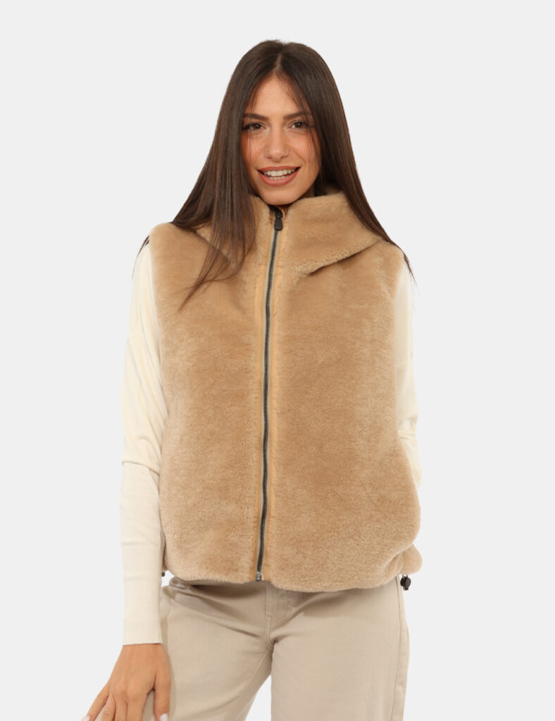 Abbigliamento donna scontato - Smanicato Save The Duck Beige tg.S