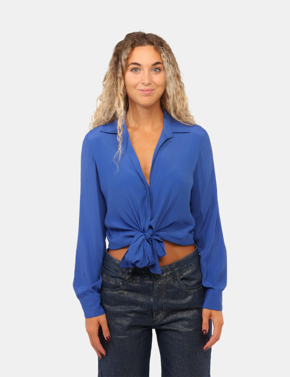 DC5308-D-CC_BLU_AI26_06 Camicia Ottod'Ame Blu tg.S - Camicia Ottod'Ame BluLa Camicia Ottod'Ame Blu è un capo elegante e femminile, pensato per valor
