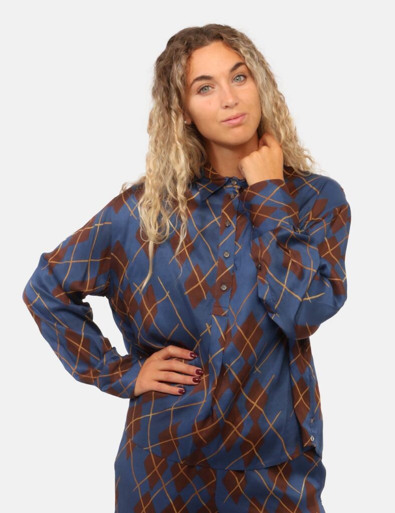 Abbigliamento donna scontato - Camicia Ottod'Ame Blu tg.S