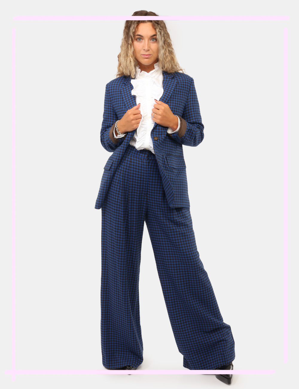 DP0131-D-CC_BLU_AI26_1 Pantalone Ottod'Ame Blu tg.42 - Pantalone Ottod'Ame BluIl Pantalone Ottod'Ame Blu è un capo dal gusto sartoriale che unisce