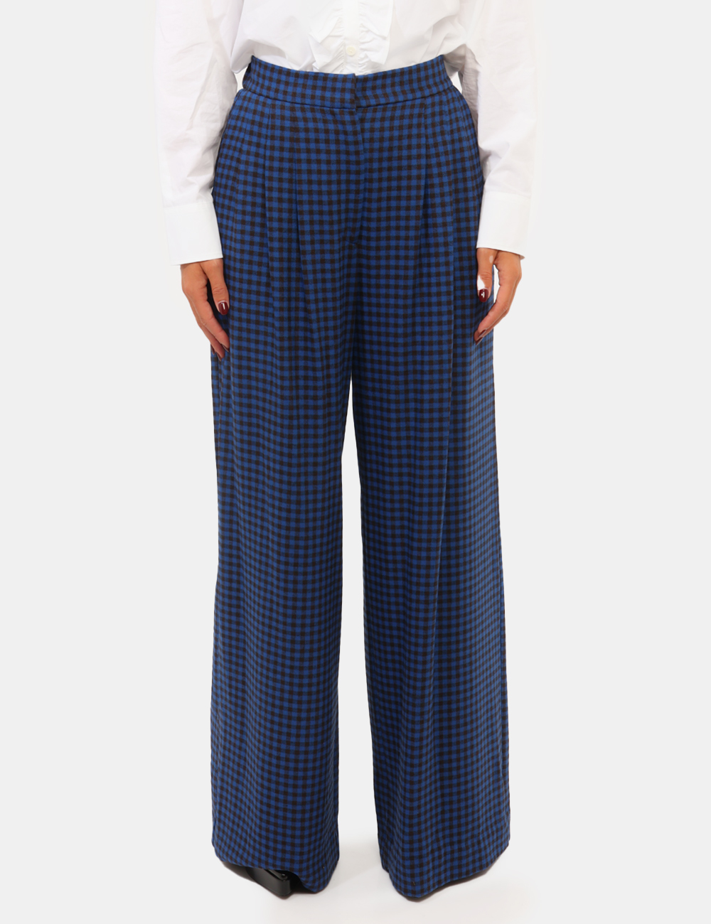DP0131-D-CC_BLU_AI26_6 Pantalone Ottod'Ame Blu tg.42 - Pantalone Ottod'Ame BluIl Pantalone Ottod'Ame Blu è un capo dal gusto sartoriale che unisce