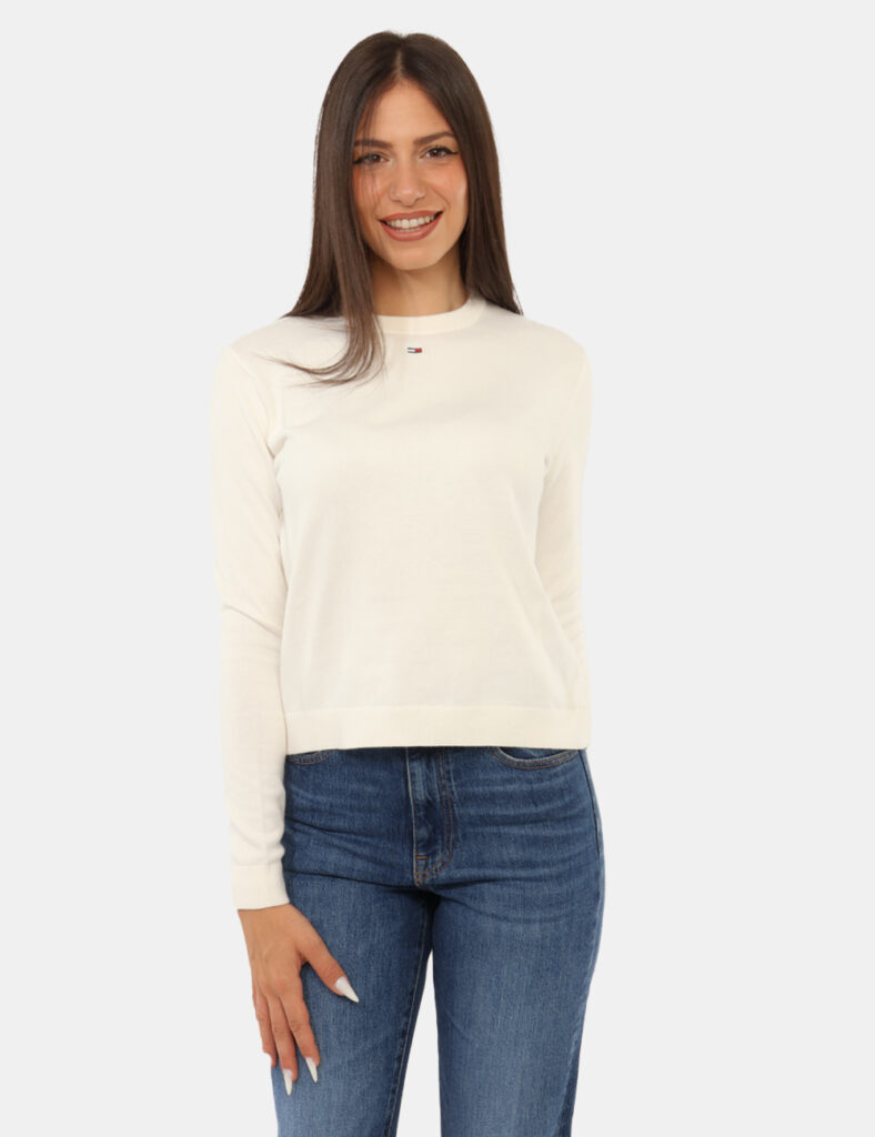Abbigliamento donna scontato - Maglia Tommy Hilfiger Bianca
