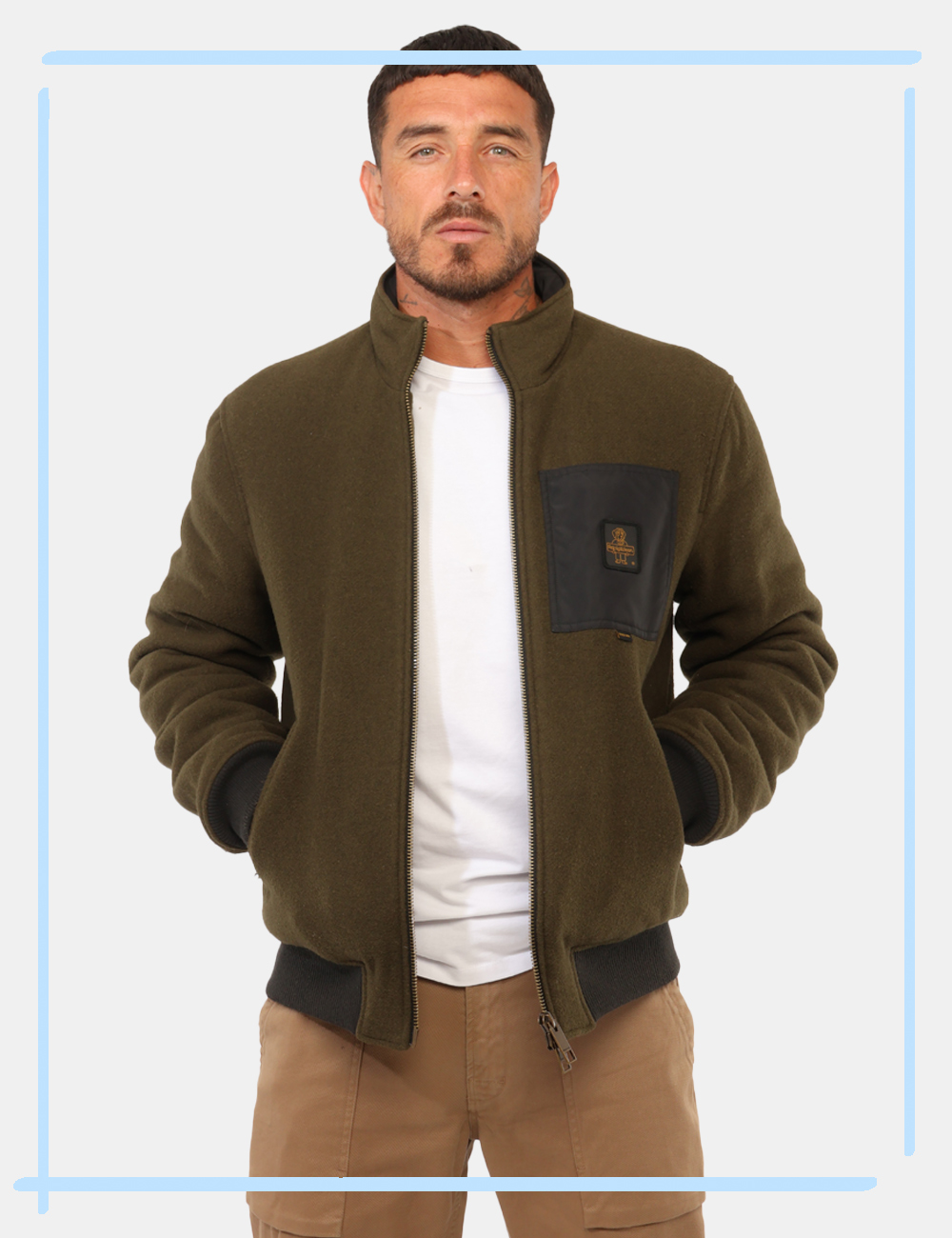 G27400-PL1000-M-CC_VERDE_AI26_1 Piumino Refrigiwear Verde tg.L - Piumino Refrigiwear Verde da uomoIl Piumino REFRIGIWEAR interpreta il capospalla invernale
