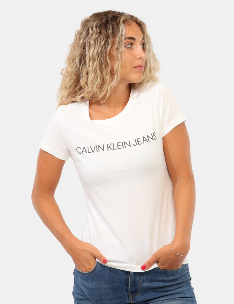 Abbigliamento donna scontato - T-shirt Calvin Klein Bianca